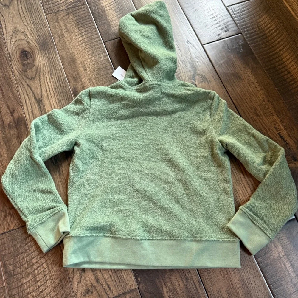 Outerknown Kids Bundle Green Towel Hoodie Medium & Navy Pocket T-Shirt Small NWT